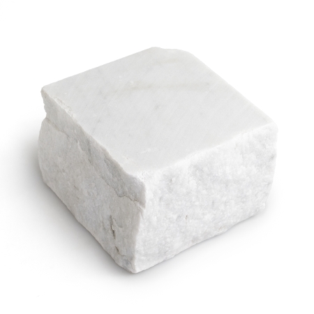 Carrara Pflaster 8/10 cm (weiß) im Drahtkorb