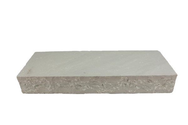 Dehli Blockstufe ~ 14-16x35x100 cm (Sky Grey), spaltrau/handbekantet