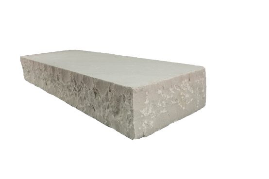 Dehli Blockstufe (Sky Grey) ~14-16x35x100 cm spaltrau/handbekantet