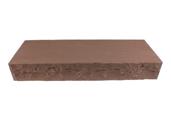 Dehli Blockstufe (Wine Red) ~ 14-16x35x100 cm, spaltrau/handbekantet