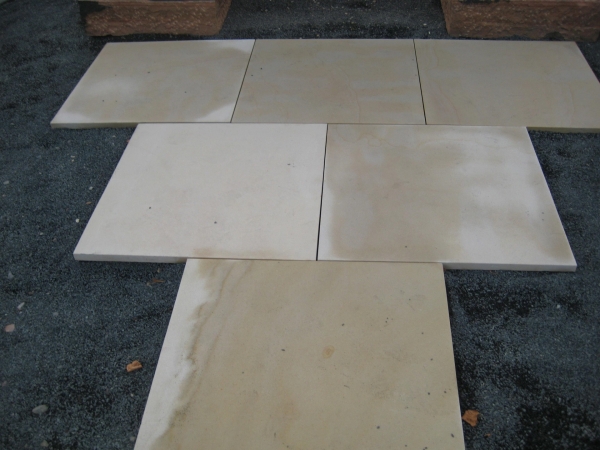 Dehli Bodenplatten 60 x 60 cm (Lemon) 3 cm, gestrahlt+gebürstet/ges. Kanten