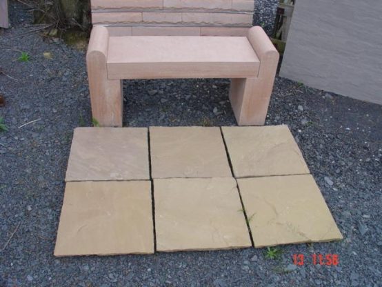 Dehli Bodenplatten (Sun Yellow) 60x40x2,5cm, spaltrau/handbekantet