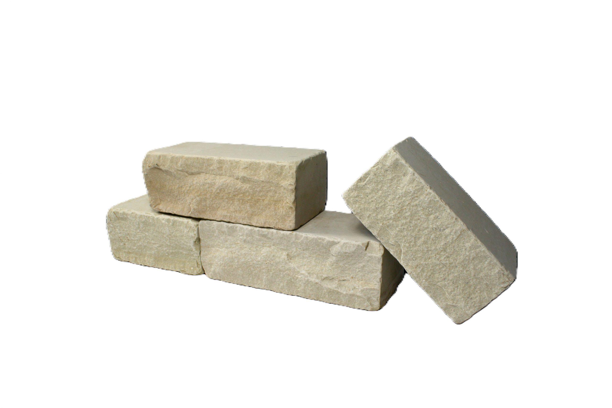 Dehli Mauerst (Solid Lemon). 30-50x20x15 cm OF geflamt/getrommelt