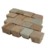 Dehli Pflaster 6/6/4-6 cm (Colorado Mix) in Holzkiste