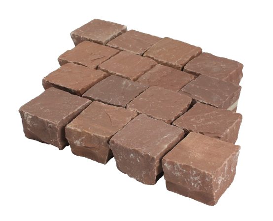 Dehli Pflaster 6/6/4-6 cm (Wine Red) in Holzkiste