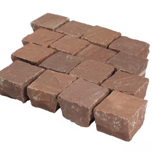 Dehli Pflaster 6/6/4-6 cm (Wine Red) in Holzkiste