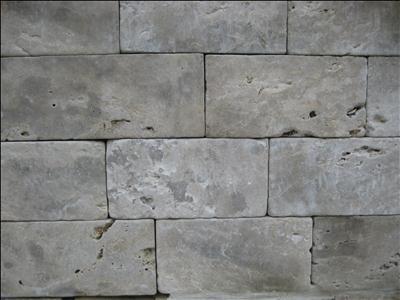 Dolomit Massivmauer Dietfurter (grau) 15 x 22 cm, gesägt/Castellina getrommelt