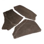 Flammet Quarzit Bruchplatten (grün) 2-4 cm, spaltrau