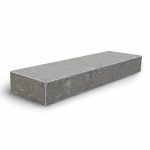Gabbro Blockstufen (Grau-Grün) 120 x 35 x 15 cm allseits geflammt, Kanten gefast