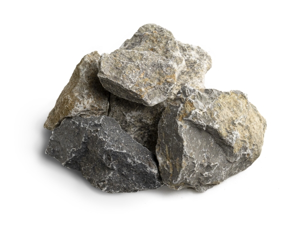 Gabionensteine Muschelkalk (grau-ocker) 70/150 mm im Big-Bag