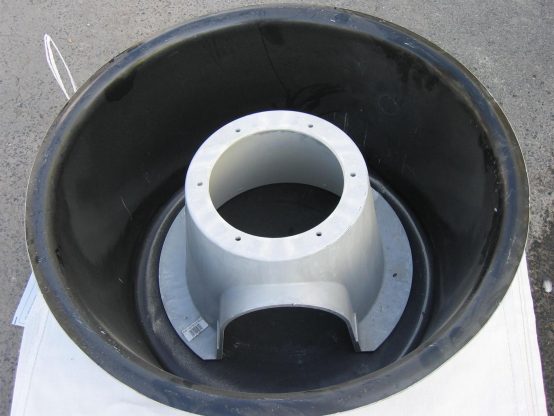 GFK-Stützsockel Ø 30 cm belastbar bis 2000 kg, für Becken h=35 cm