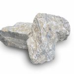 Gletscher-Findling (grau-blau/weiß geadert) gebrochen, Österreich