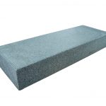 Granit Blockstufe (stahlgrau) 15 x 35 x 100 cm, gestockt/köpf+RS ges.