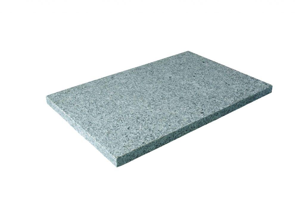 Granit Bodenplatten 40 x 40 cm (hellgrau) 3 cm, geflammt/gesägte Kanten, wie G603