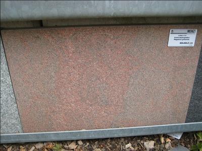 Granit Bodenplatten 60x40 cm (Magadi Rot) 3 cm, geflammt+gebürstet/ges. Kanten