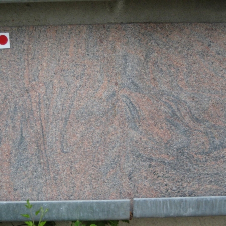 Granit Bodenplatten 60x40 cm (Multicolor Rot) 3 cm, geflammt+gebürstet/ges. Kanten