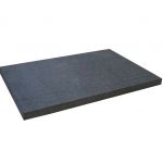 Granit Bodenplatten (Nero Assoluto) 60x60x3cm, geflammt & wassergestrahlt