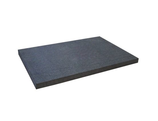 Granit Bodenplatten (Nero Assoluto) 60x60x3cm, geflammt & wassergestrahlt