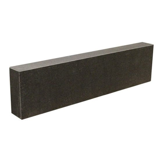 Granit Leiste (Nero Assoluto) 8 x 25 x 100 cm, geflammt & wassergestrahlt