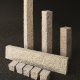 Granit Palisade (gelb) 12 x 12 x 75 cm, gestockt, G682