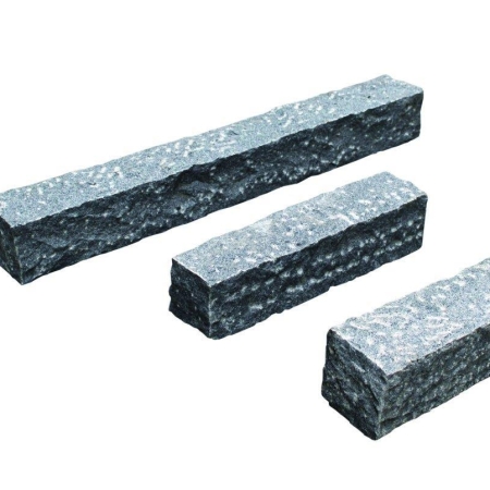 Granit Palisade (stahlgrau) 12 x 12 x 100 cm, gestockt, G654