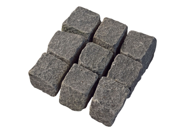 Granit Pflaster 15/17 cm Portugal (dunkel) in Kiste/Big-Bag