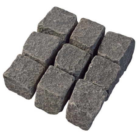 Granit Pflaster 7/9 cm Portugal (dunkel) in Kiste/Big-Bag