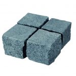 Granit Pflaster 9/9/8 cm (stahlgrau), OF geflammt in Kiste, G654