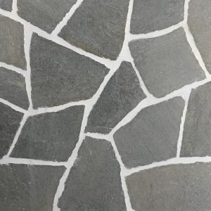 Homer Quarzit Polygonal (grün) 3-5 cm, spaltrau (7-10 St./m²)