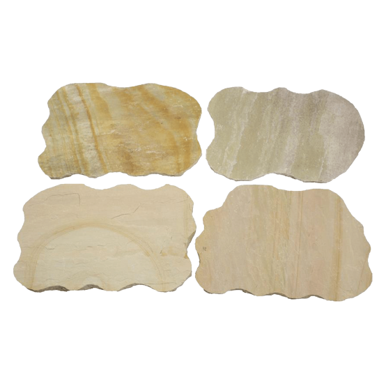 Japanische Trittsteine Lemon 40-60 x 30-40 x 2,5-4 cm, spaltrau