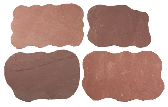 Japanische Trittsteine Wine Red 40-60 x 30-40 x 2,5-4 cm, spaltrau