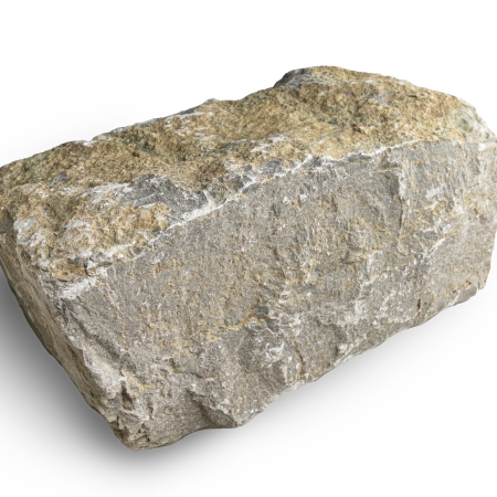 Muschelkalk Mauersteine (grau-ocker) 15-20 x 15-25 x 30-50 cm, gespalten, lose