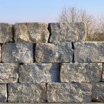 Muschelkalk Trias-Quadersteine Gefräst 45 +/- 1cm x 40-50 x 80-150 cm Lager Gefräst