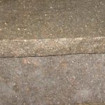 Porphyr Stellstufe, bruchrau, ges. Kanten 15 x 1-3 cm, freie Längen