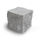 Quader Granit (grau) 40 x 40 x 40 cm, gespalten, auf Palette