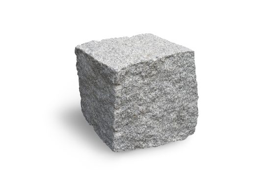Quader Granit (grau) 50 x 50 x 50 cm, gespalten, auf Palette