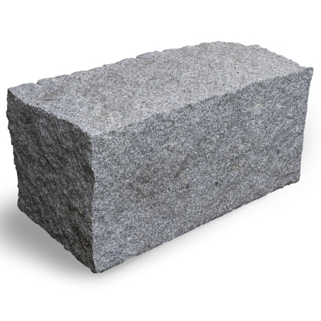 Quader Granit (grau) 50 x 50 x 70-120 cm, gespalten, auf Palette