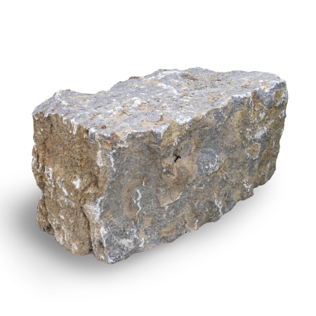 Quader Muschelkalk (grau-ocker) KL1 ~ 50 x 50-60 x 70-150 cm, auf Palette