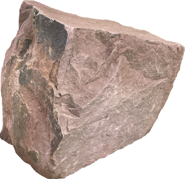 Quader Sandstein (weserrot) ~ 50 x 50 x 50-70 cm, alls. gespalten, a.Pal.