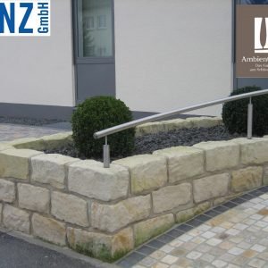 Sandstein Mauersteine (gelb-weiß) Gesägt 20 x 20 x 40 cm, auf Palette à 40 St.