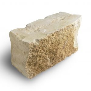 Sandstein Mauersteine (gelb-weiß) Gesägt 20 x 20 x 40 cm, auf Palette à 40 St.