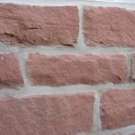 Sandstein Mauersteine (odenwaldrot) 10-25 x 15-20 x 20-50 cm, auf Palette