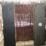 Schiefer-Graphit Sichtschutz (schwarz) 3-7 x 50 x 250 cm, gespalten/1 x Kopf gesägt