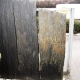 Schiefer-Graphit Stele (schwarz) 200 x 50 x 4-6 cm, Köpfe gesägt