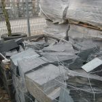 Schiefer Mauersteine (anthrazit) 5-20 x 20-35 x 25-50 cm, ges./gebr.