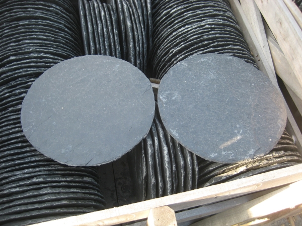 Schiefer Step Stone (schwarz) Ø 40 x 2-3 cm, rund