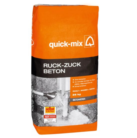 Sprint-Beton (schnell abbindend) im 25-kg-Sack