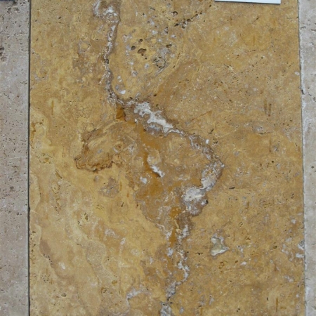 Travertin Bodenplatten (goldgelb) div. Größen x 3 cm, gesägt/getrommelt
