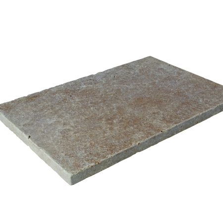 Travertin Bodenplatten (nussbraun) 40 x 40 x 3 cm, gesägt/getrommelt