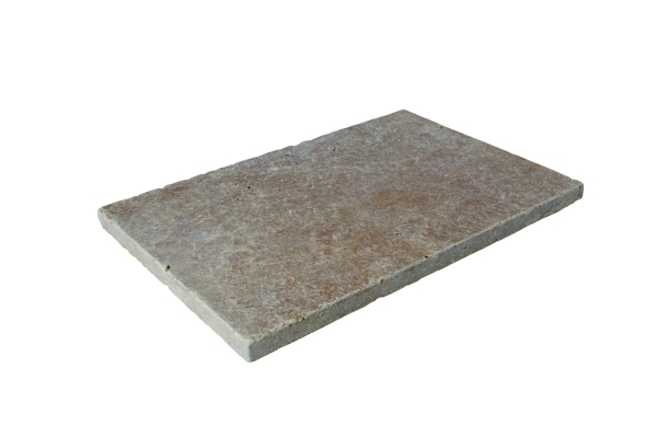 Travertin Bodenplatten (nussbraun) 40 x 40 x 3 cm, gesägt/getrommelt